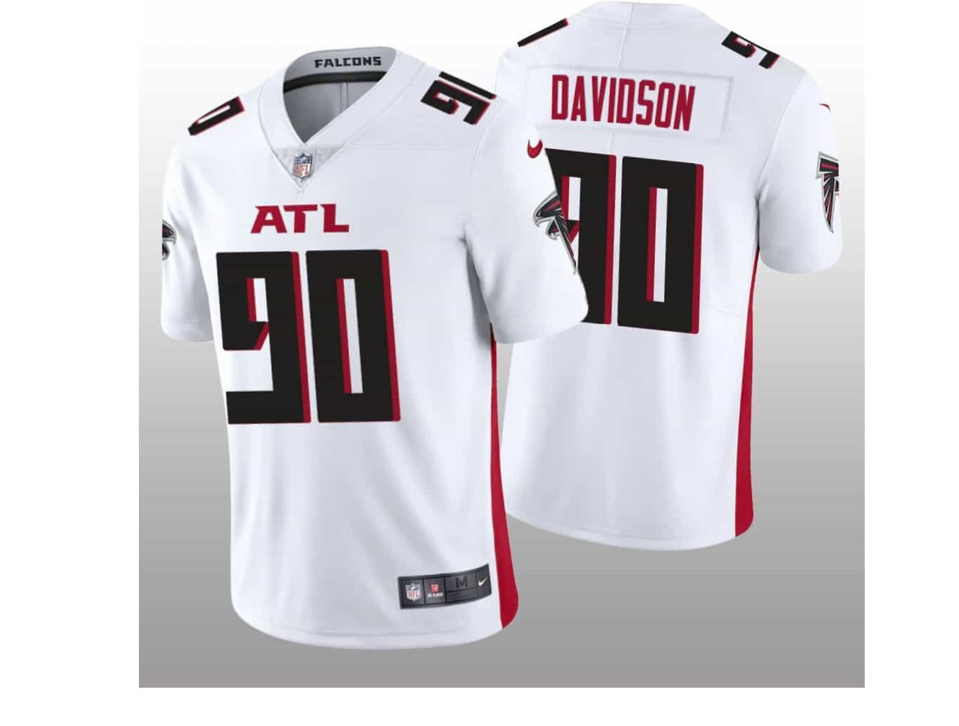 Men Atlanta Falcons #90 Marlon Davidson Nike White Player Game NFL Jersey